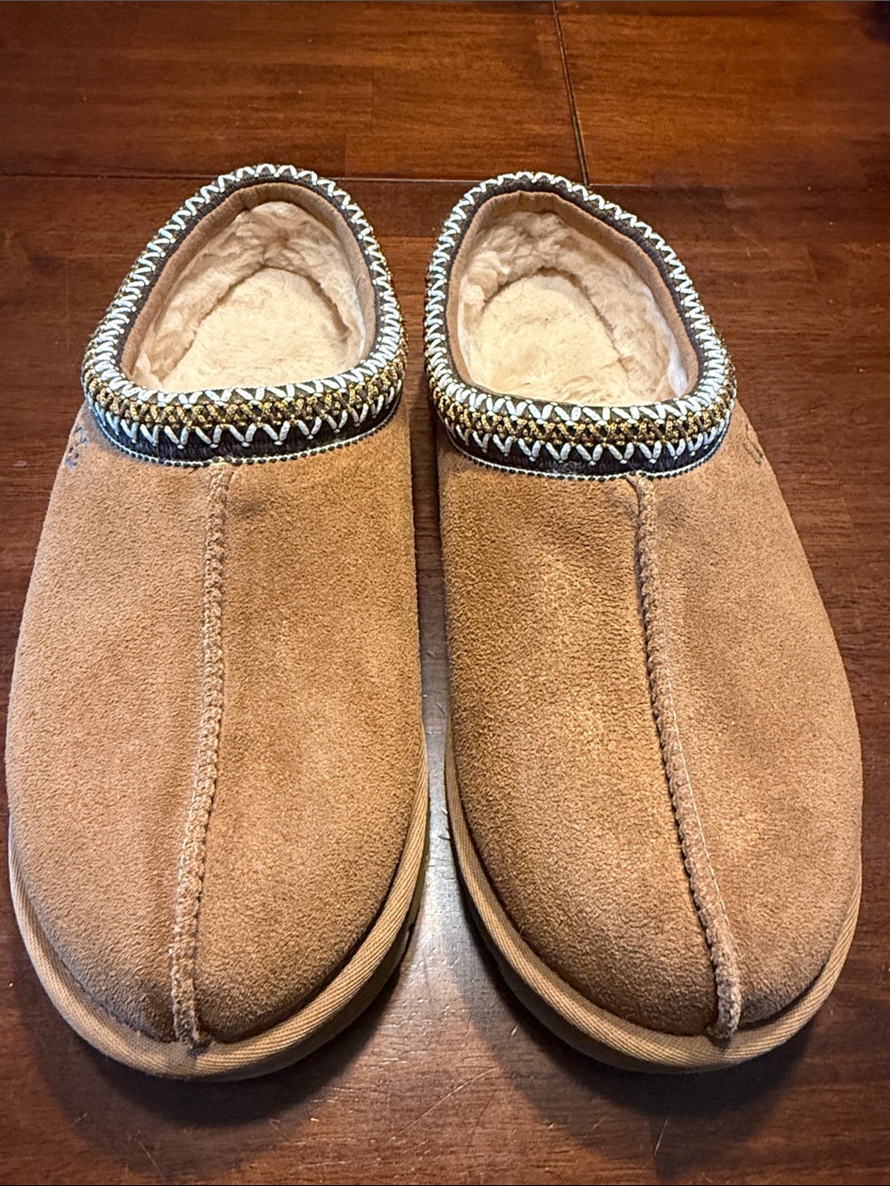 Ugg Women’s Cozy Suede Slip-On Slippers in Tan